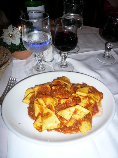My pasta with wild boar sauce...