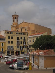 View from Placa del Carme with the Iglesia de Santa Maria in the background