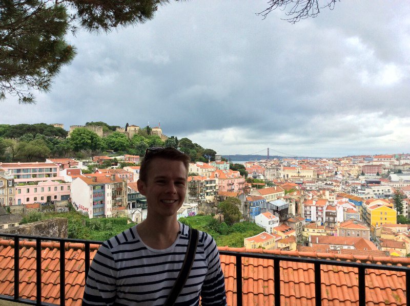 Me at the Miradouro da Graça