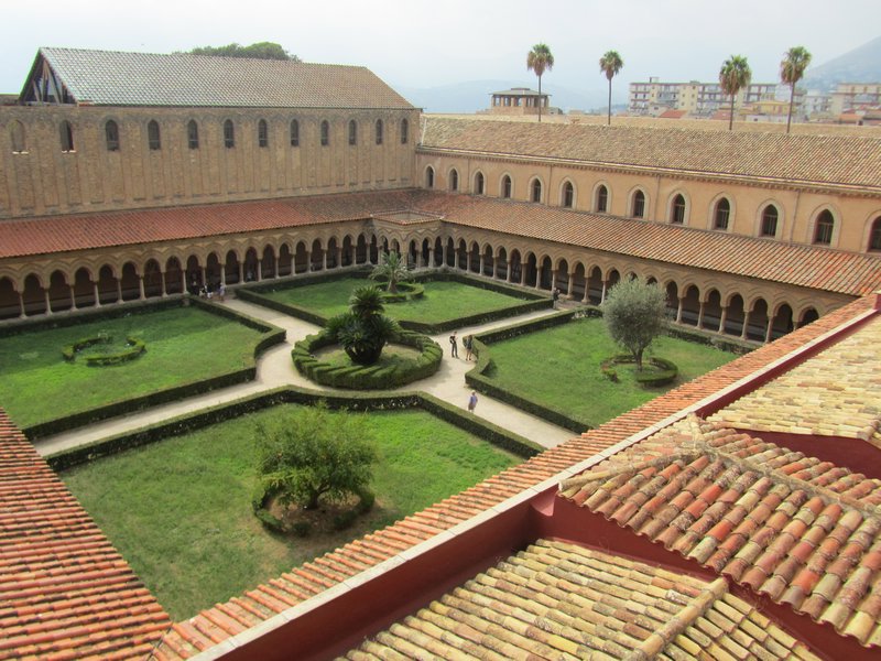 Famous courtyard attached to Monreal cathedral