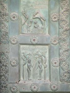 Bronze door detail