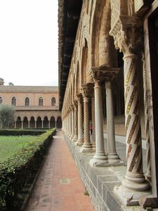 The cloister of Monreal's cathedral