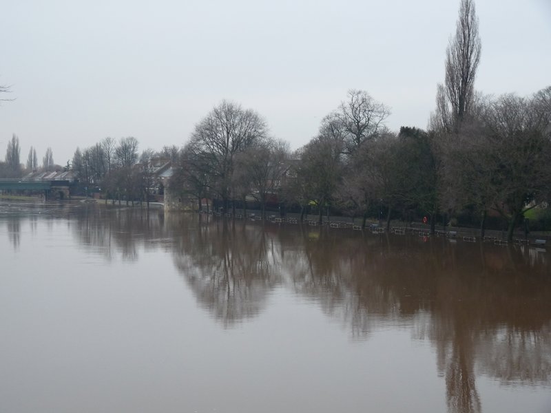 Very full river in York