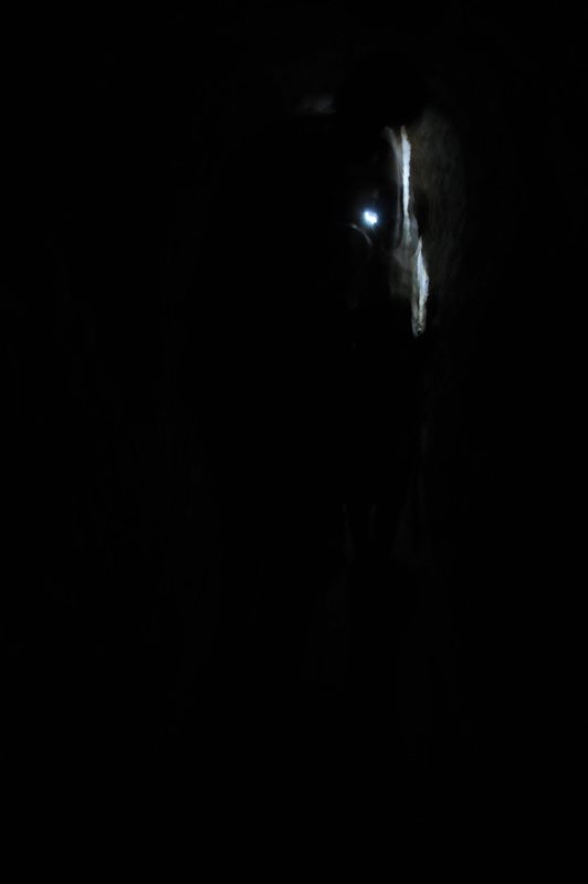 84 Old mineshaft, we walked in one with only Paul's phone as light. It was very dark