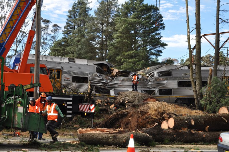 4. The InterCity train hit by a falling tree