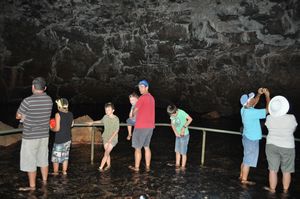 21. We arrived to experience a one-in-twenty-year phenomenon/ water in the lava tubes, which was freezing