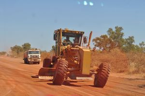50. Grading the road - we noticed a huge difference on our drive back from Adels Grove after the graders had worked on it