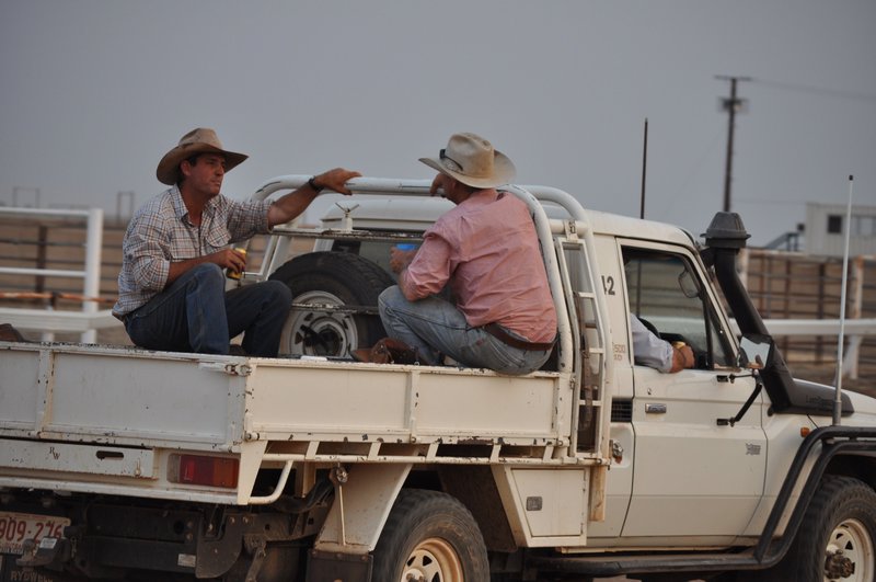 23. A sight not often seen in law-abiding Australia - guys on the back of a bakkie, stubbies in hand