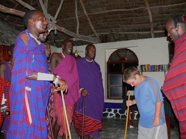 Jordan dancing with the Masaii
