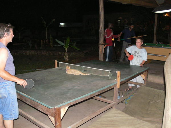 Fanta Gorgeous playing ping-pong