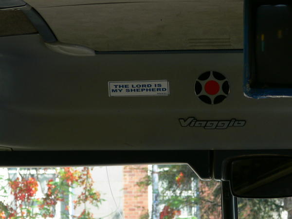 Sticker on the bus