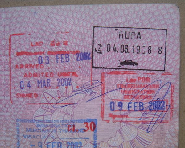 Lao Passport Stamps