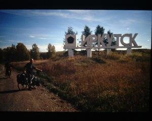 Irkutsk city sign.
