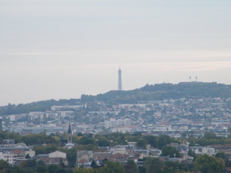 View from Saint Germain over Paris and Eiffel Tower