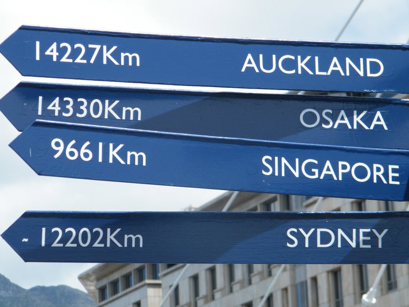 Auckland in New Zealand is only 14000km away!