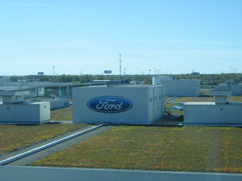 The living roof on the Ford Museum