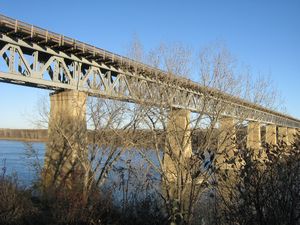 Train bridge over the North Saskatchewan River