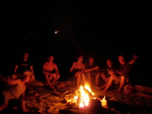 Beach Fire with the 7 of us