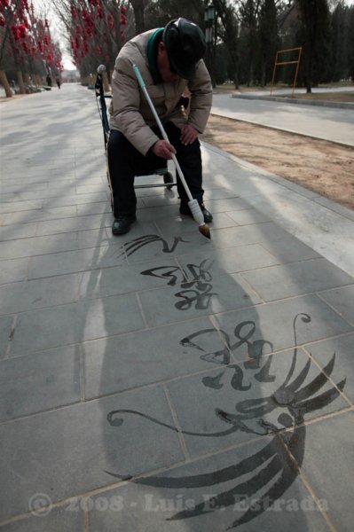 Calligraphy Artist at Work