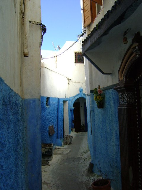 Kasbah blue and white walls, much more traditional