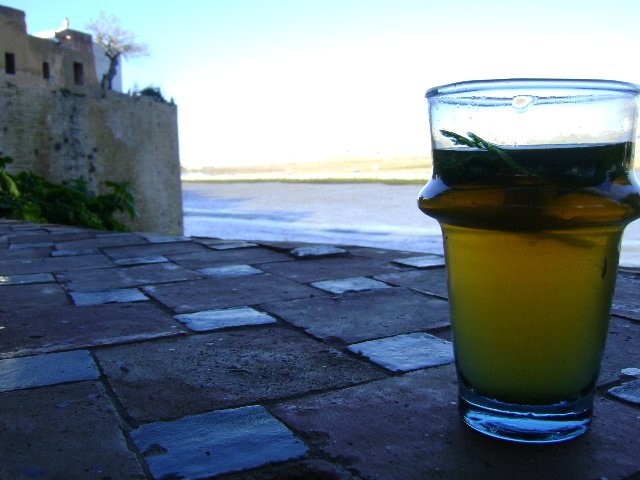 Mint tea from the Kasbah café