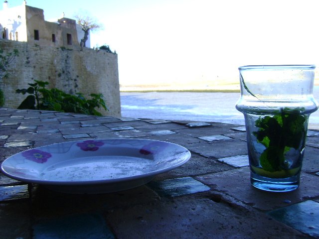 After cookies and mint tea at the Kasbah café