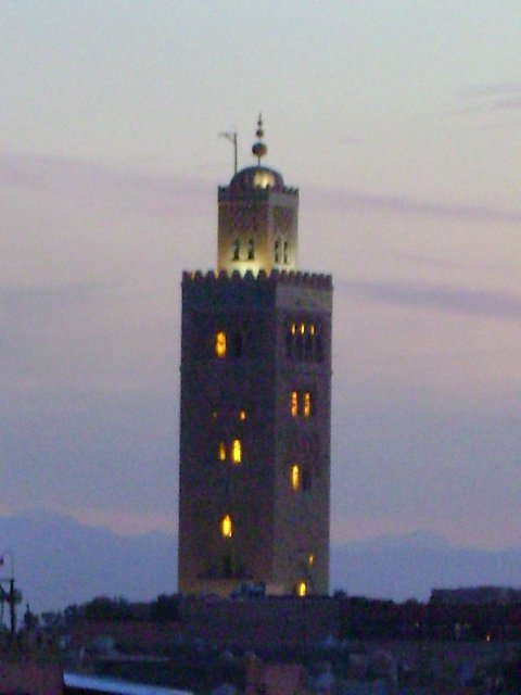 Koutoubia mosque by night