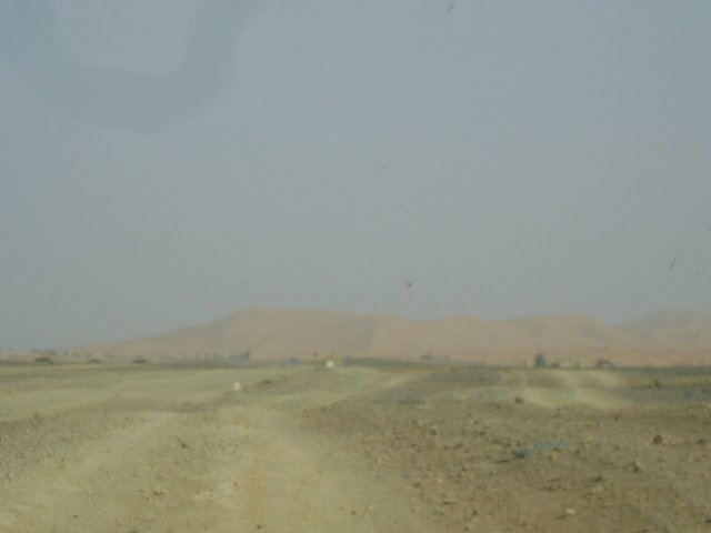 First sight of the Erg Chebbi dunes