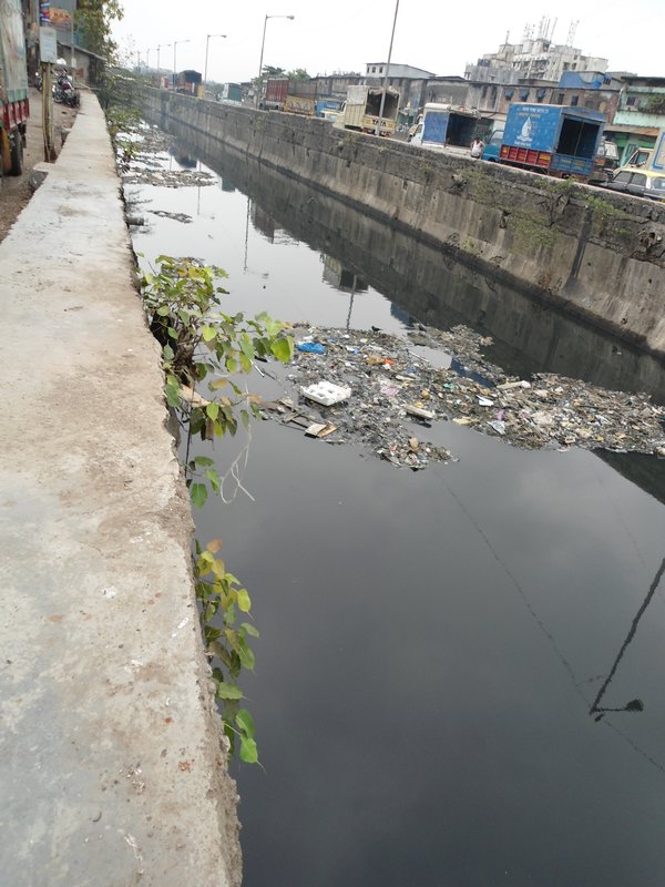The river at Dharavi...dirtiest yet