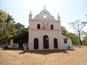 Church in courtyard, Cabo de Rama