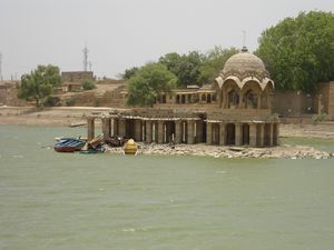Larger temple on Jaisalmur lake