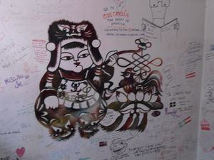 Wall art, Xi'an hostel