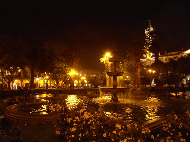Arequipa Plaza by night