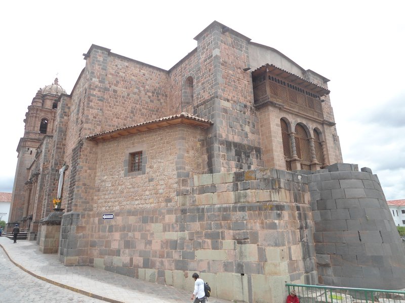 Spanish church on old Inca temple stones