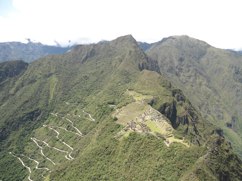 Machu Picchu and road from Huaynapicchu