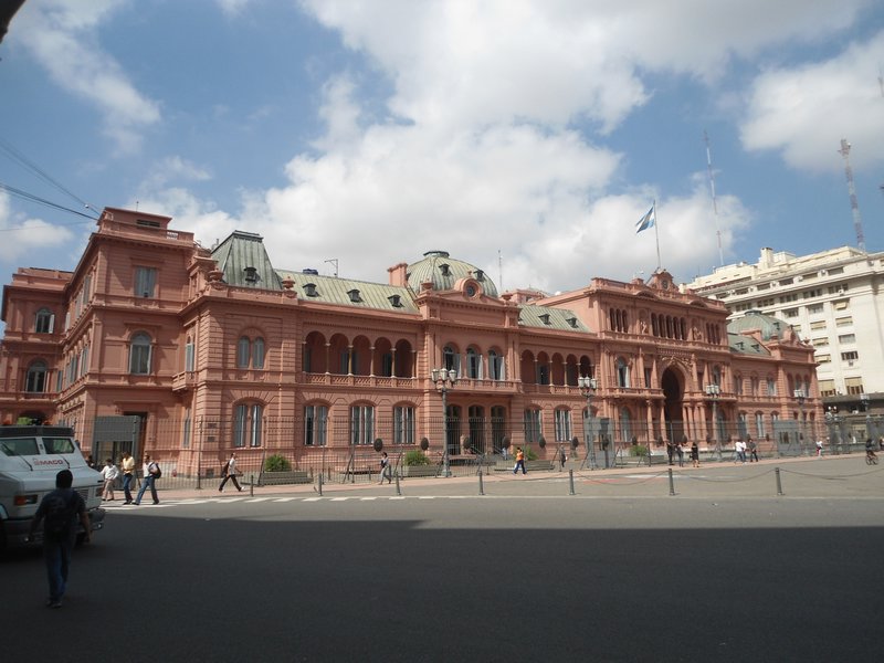 Pink presidential palace (recognise from the movie Evita)