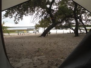 The beach, from our tent, LB