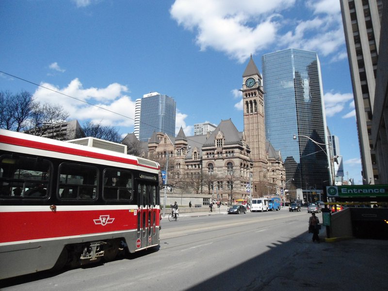 City hall and tram, Toronto