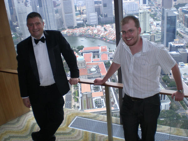Dan and Dazza at Equinox on the 70th floor