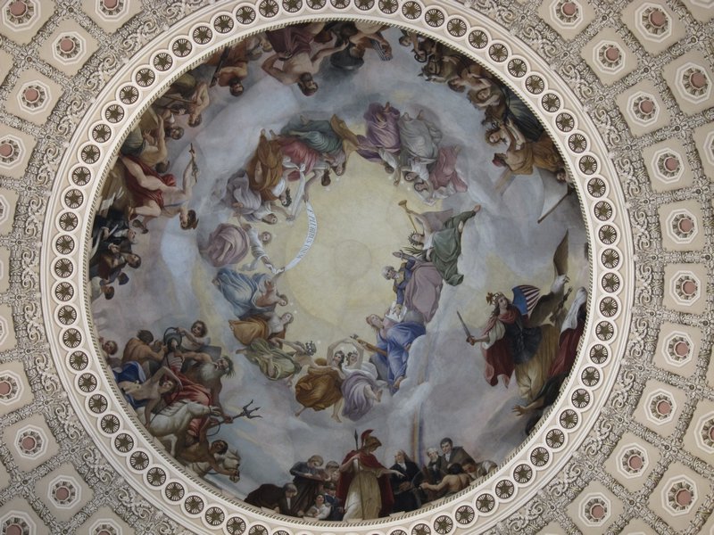 2 Decke der Rotunda mit George Washington