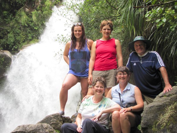 family at Wainui Falls