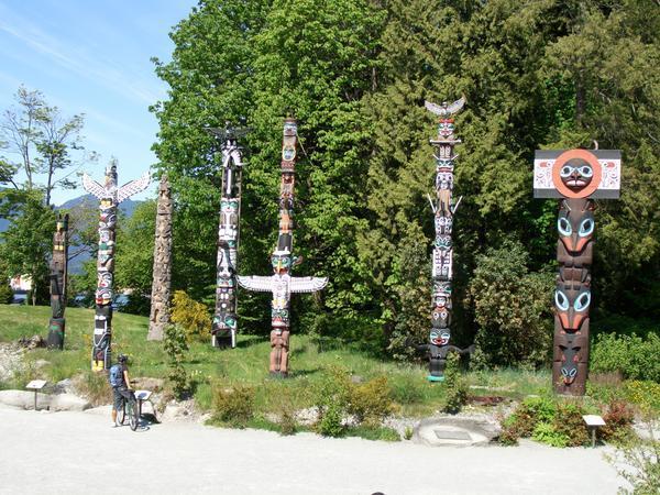 Totem poles at Stanley Park