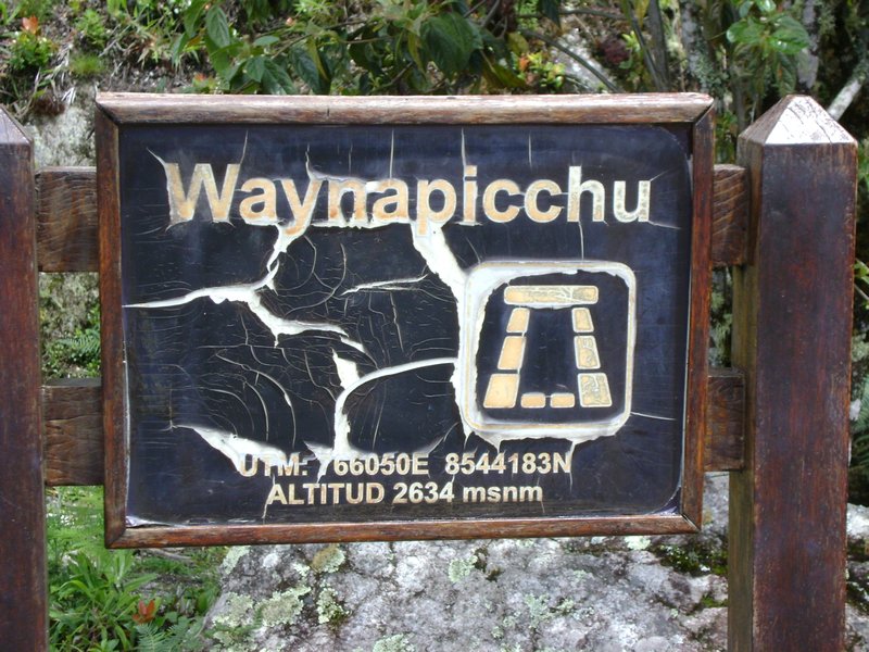 The top of Waynupicchu
