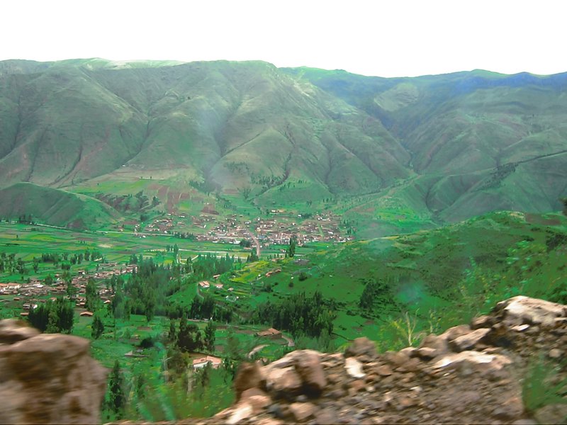 View of the village from the hillside
