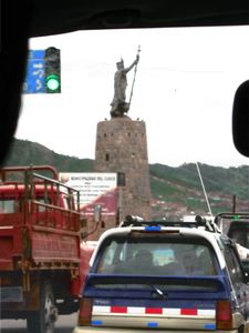 Statue on the way into Cusco