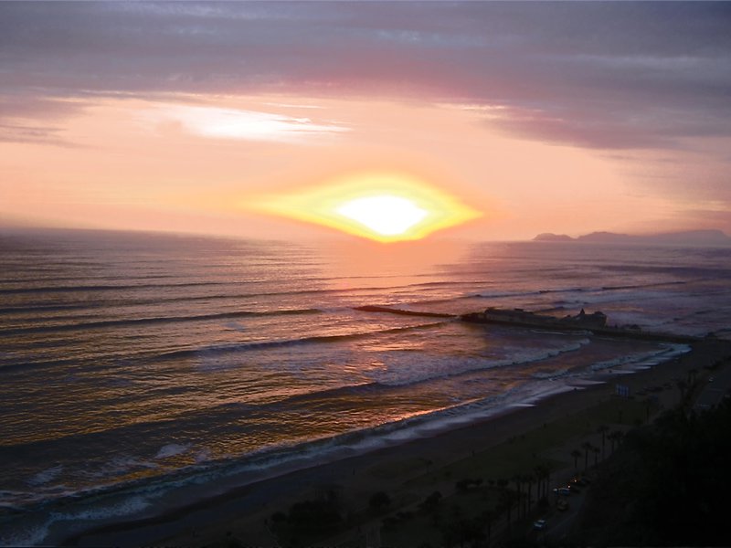 Sunset on the Peruvian coast