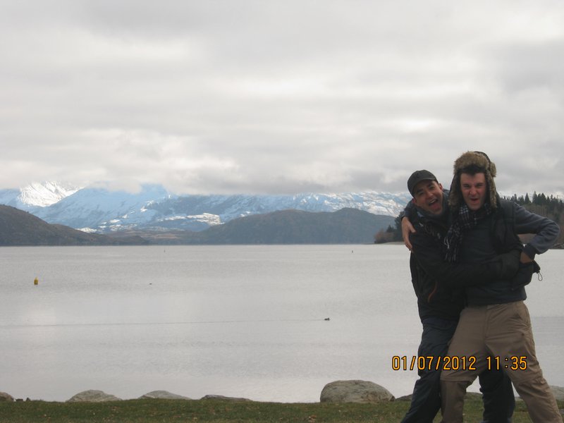 The boys and Lake Wanaka