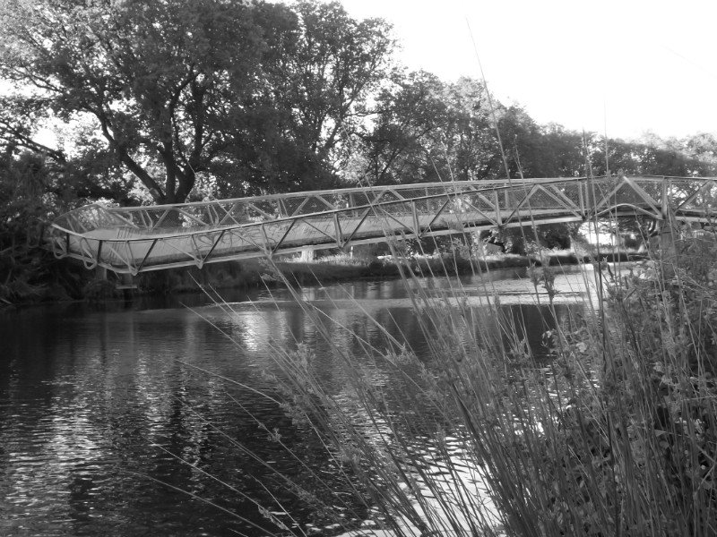 Post earthquake bridge over Avon in Christchurch
