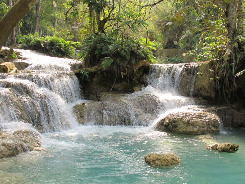 One of the levels of Kuang Si Waterfalls