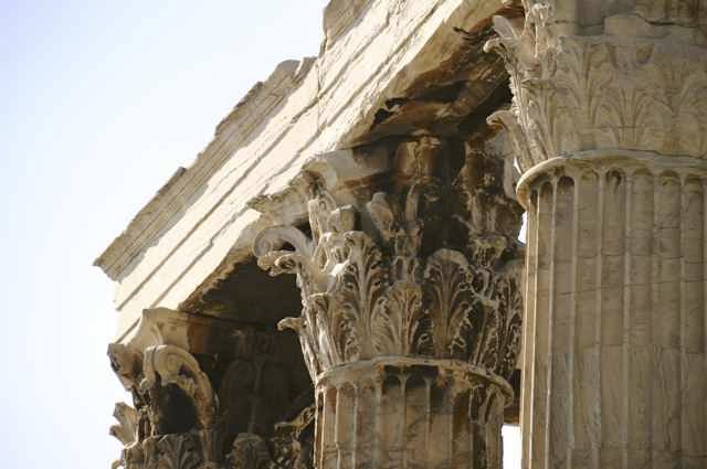 The Temple of Zeus - top of columns